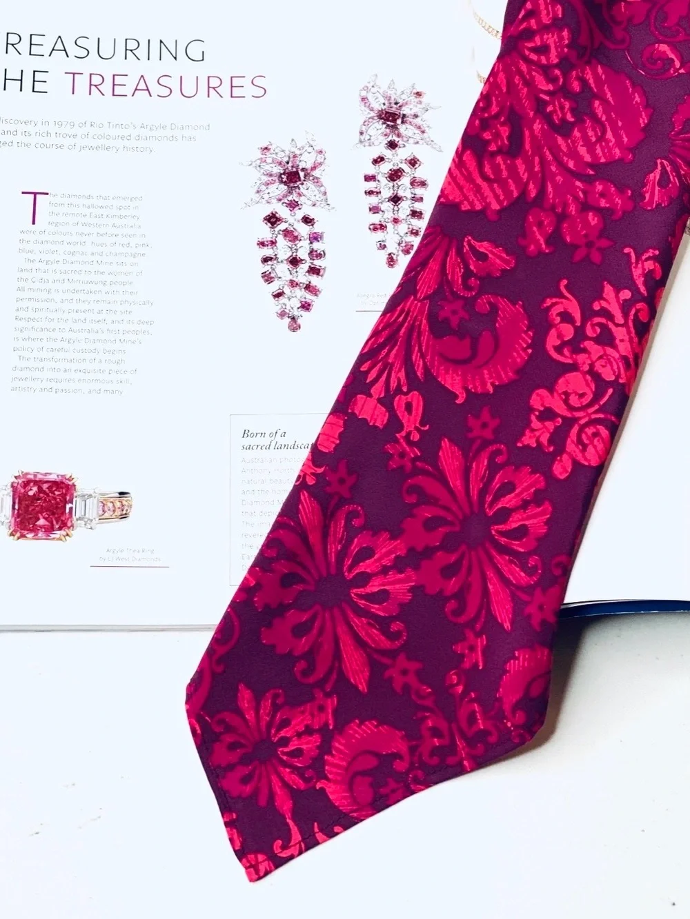 NWT SILKLETTE Floral Mosaic 100% Fine Silk Kerchief Scarf Red/Deep Purple